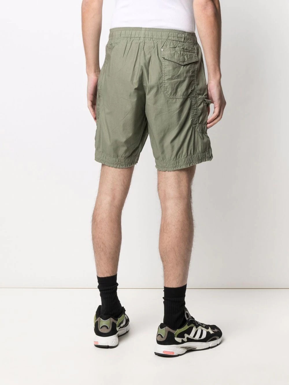 drawstring cargo shorts - 4