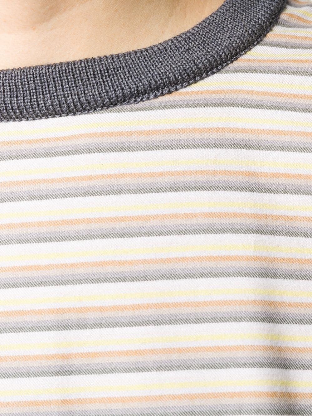 striped cotton T-shirt  - 5