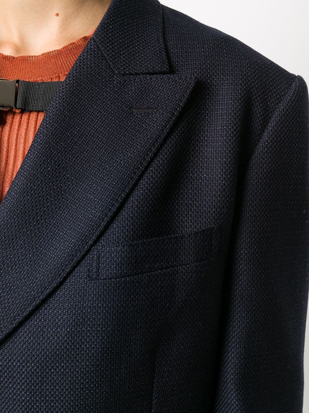 double-breasted wool blazer - 5