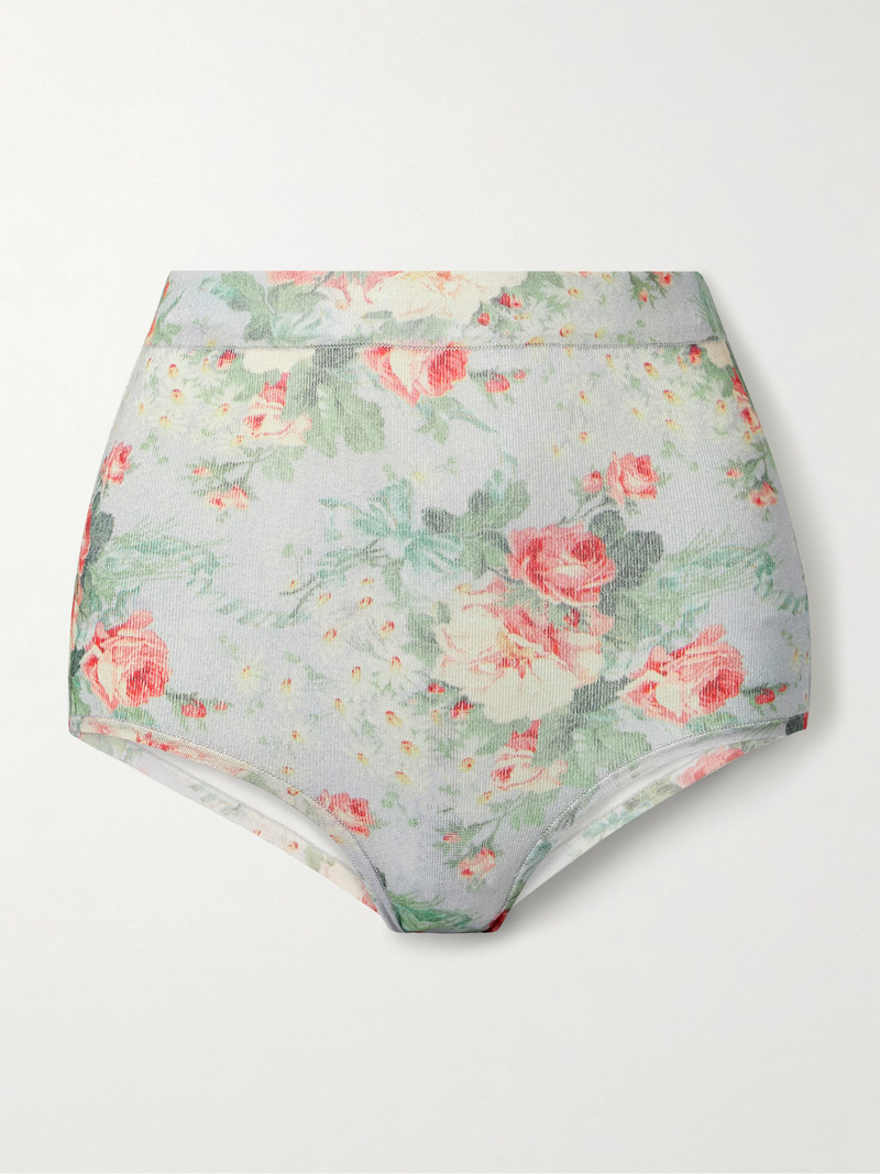 Floral-print Stretch-knit Shorts 1