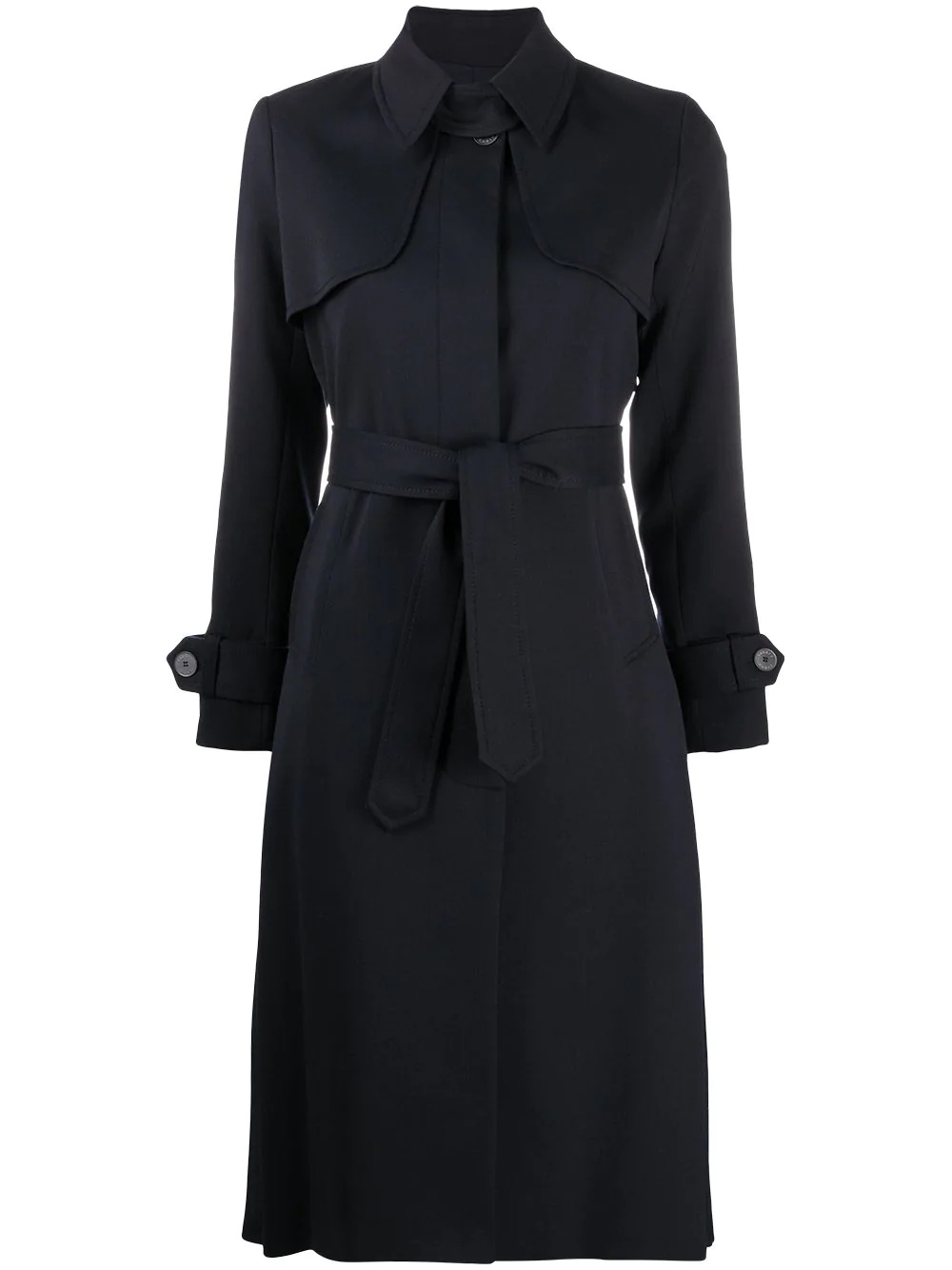 belted trench coat - 1