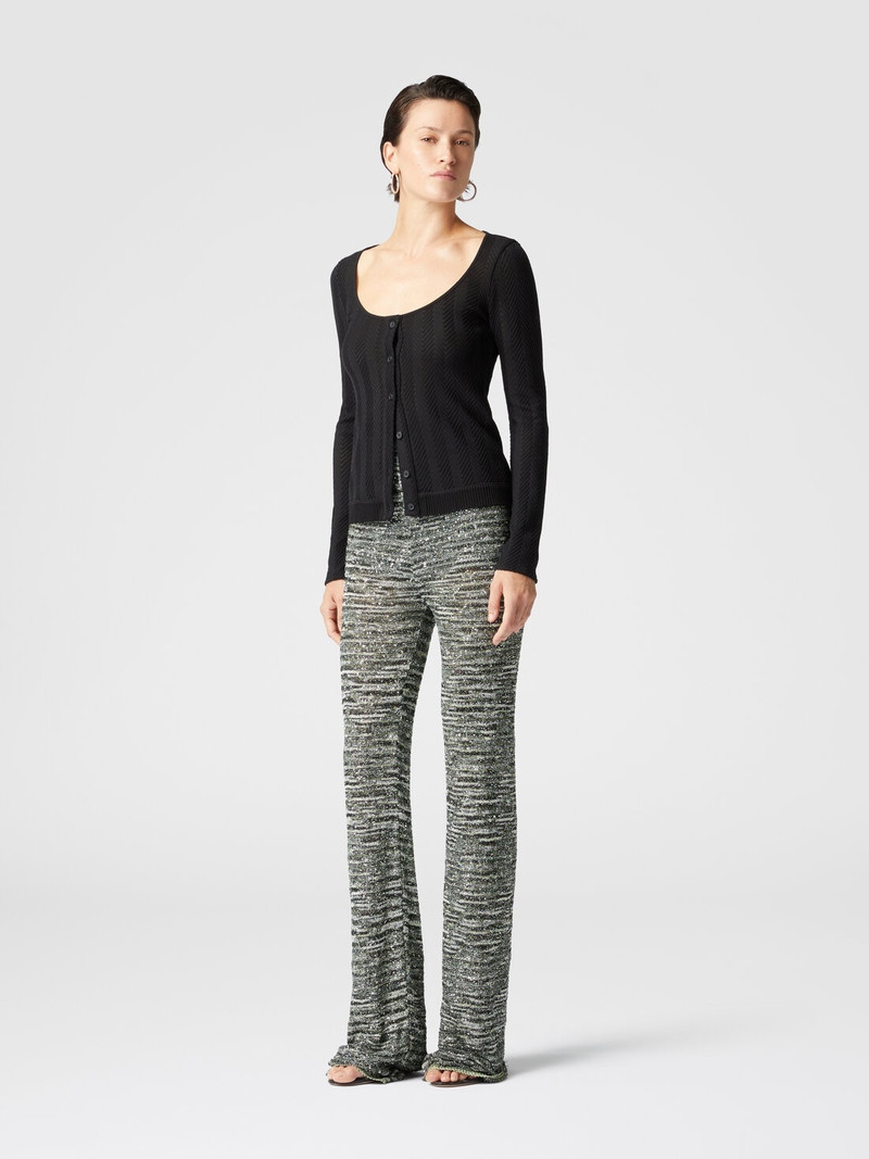 Missoni Tone-on-tone cotton and zigzag viscose cardigan outlook