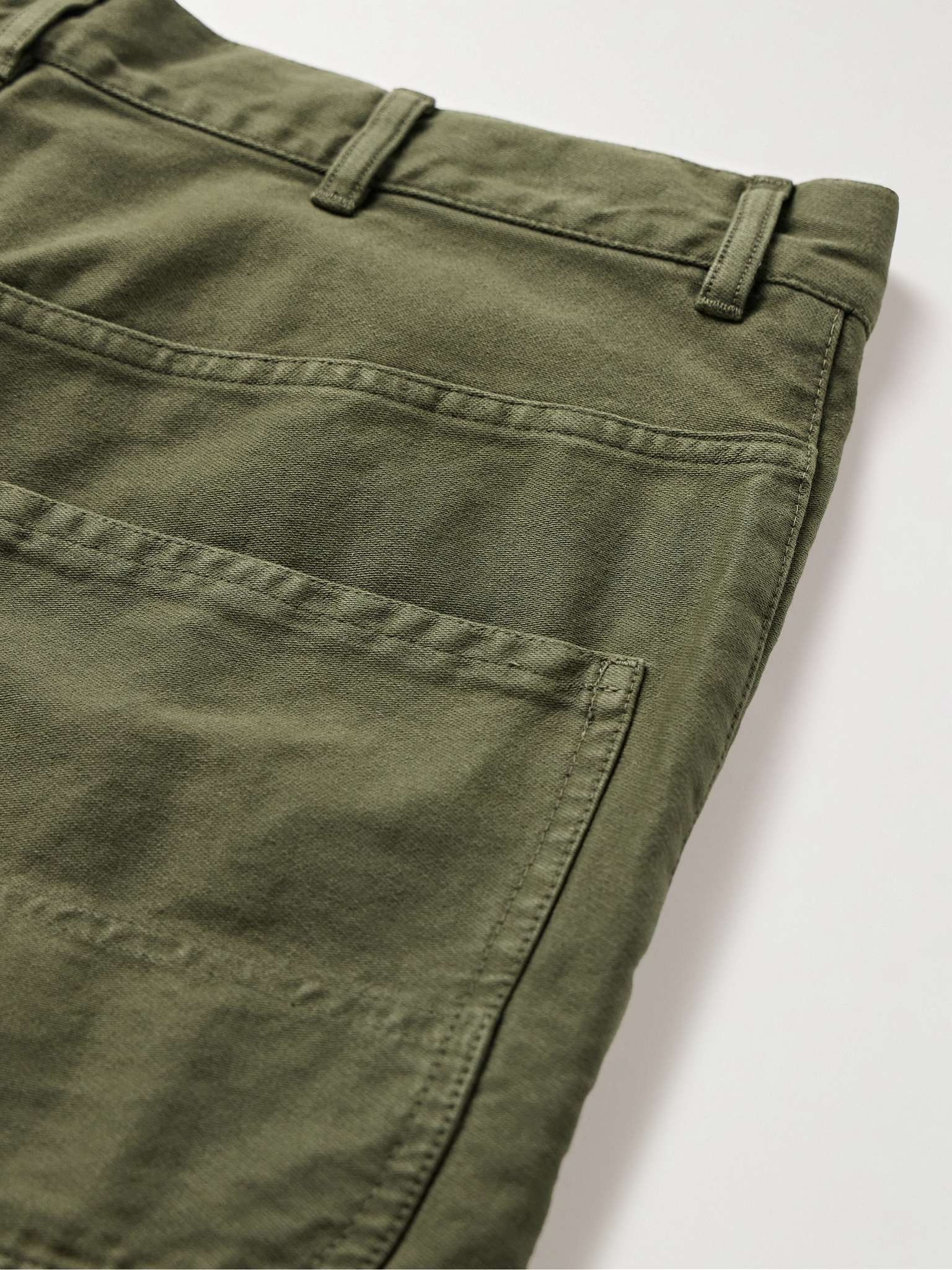 Carpenter Wide-Leg Garment-Dyed Cotton Trousers - 5