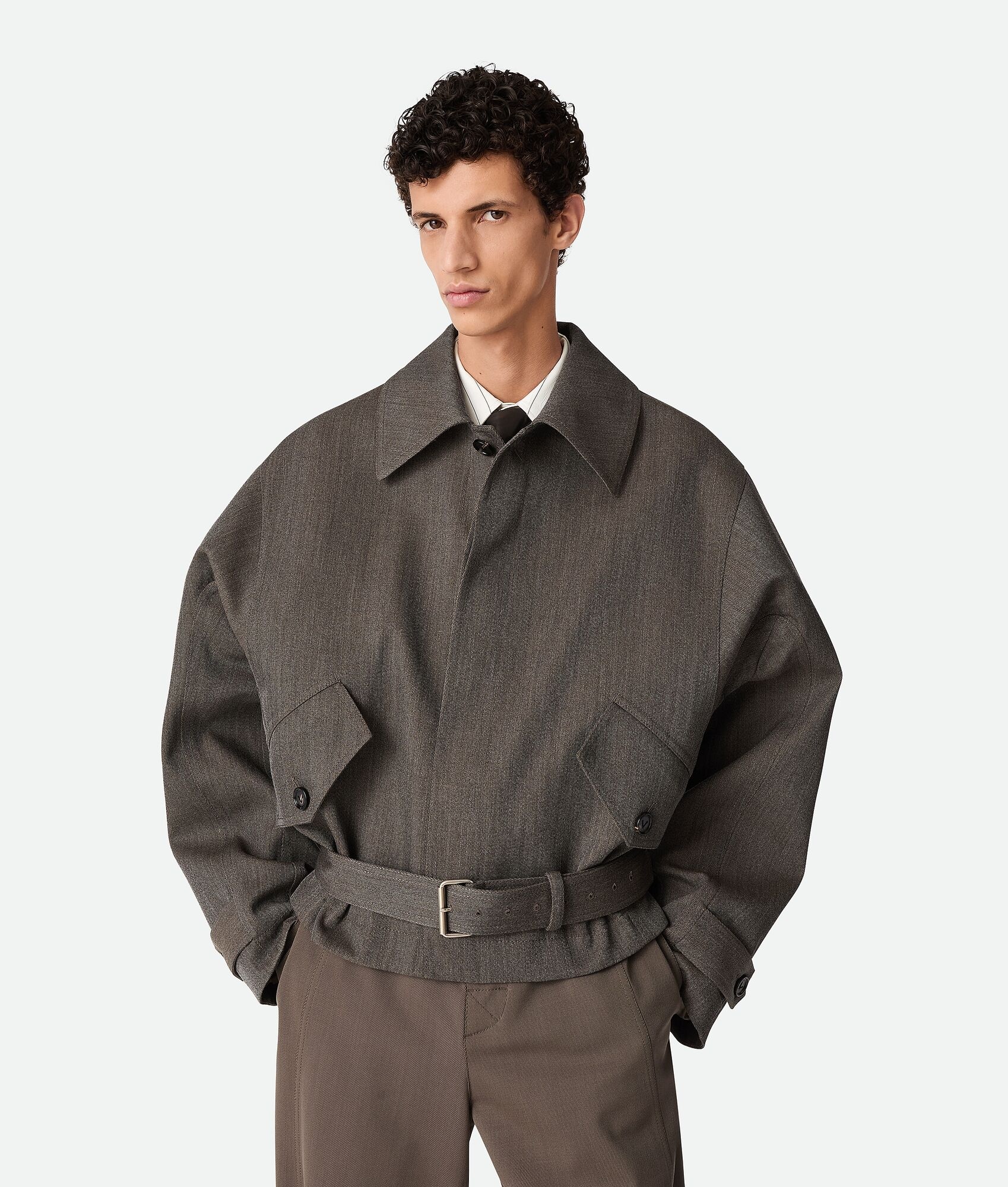 Wool Twill Bomber Jacket - 1