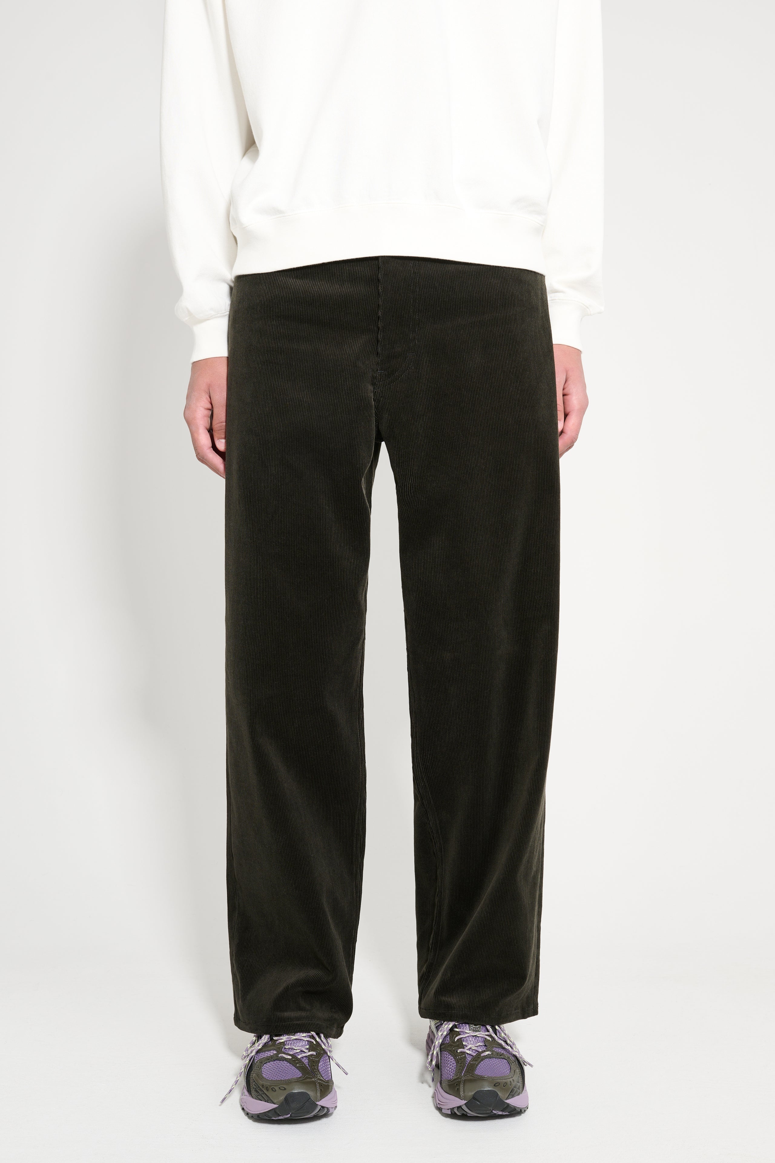 AURALEE AURALEE FINX CORDUROY PANTS DARK BROWN | tresbien