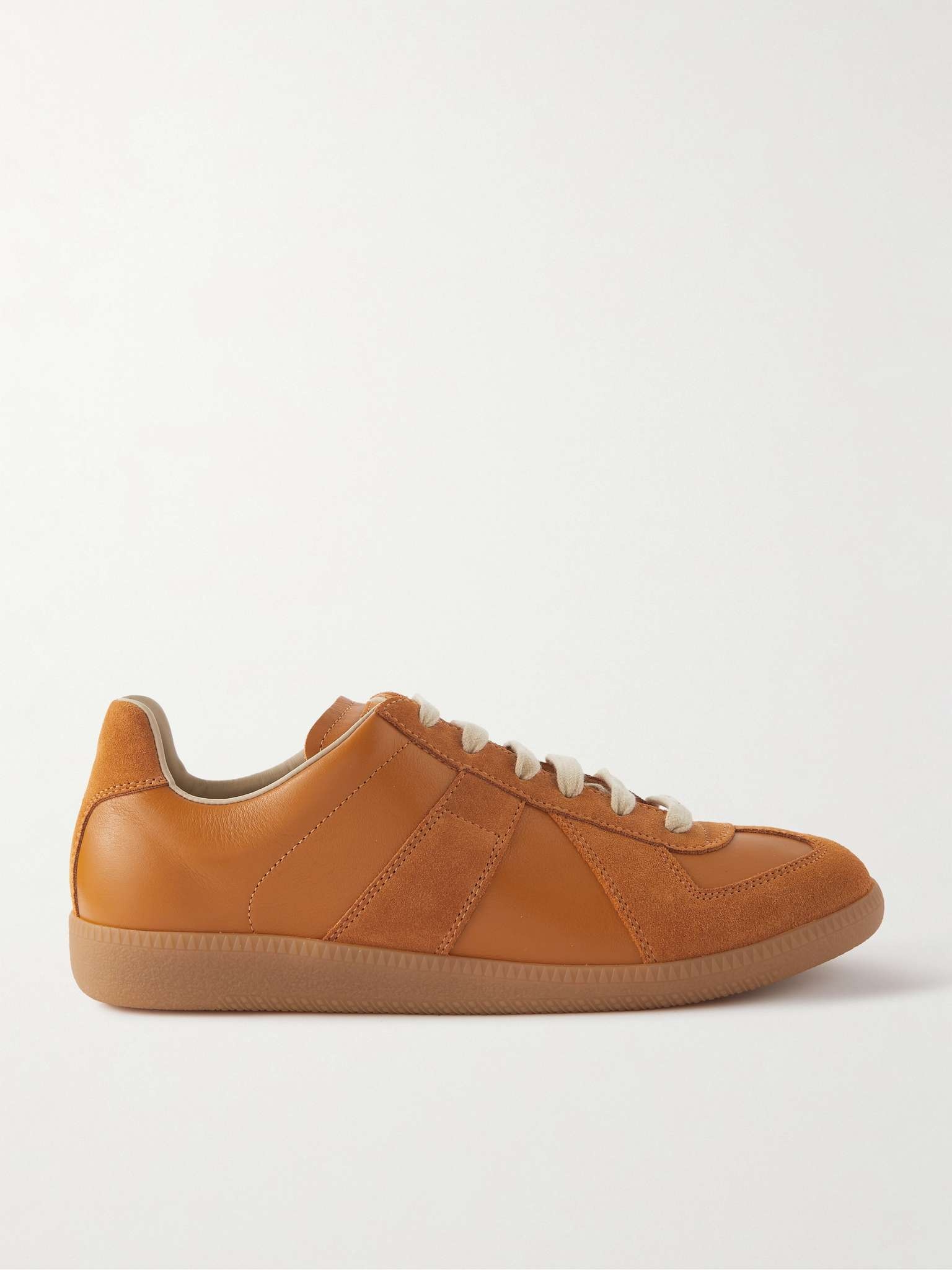 Replica Leather and Suede Sneakers - 1