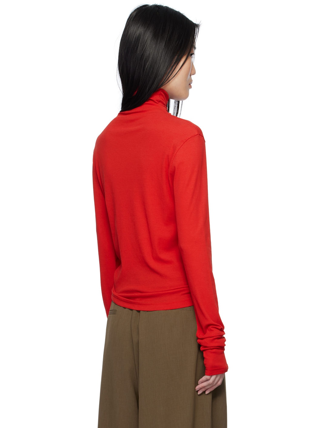 Red Sheer Turtleneck - 3