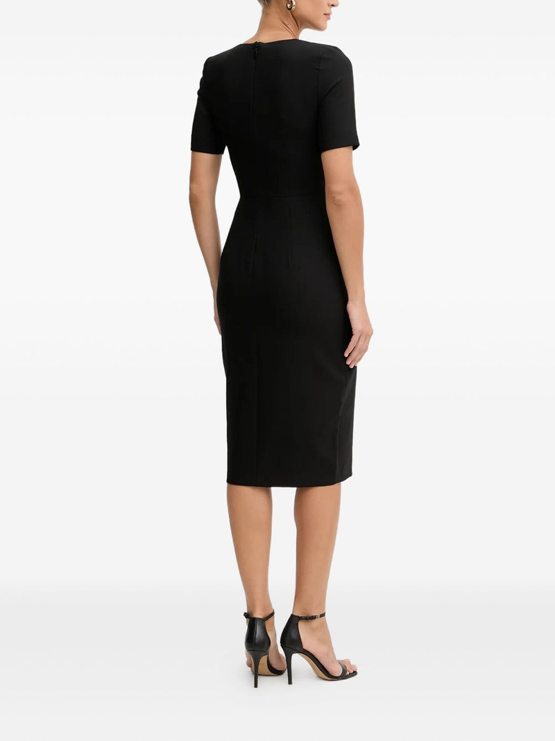 button V-neck midi dress 3