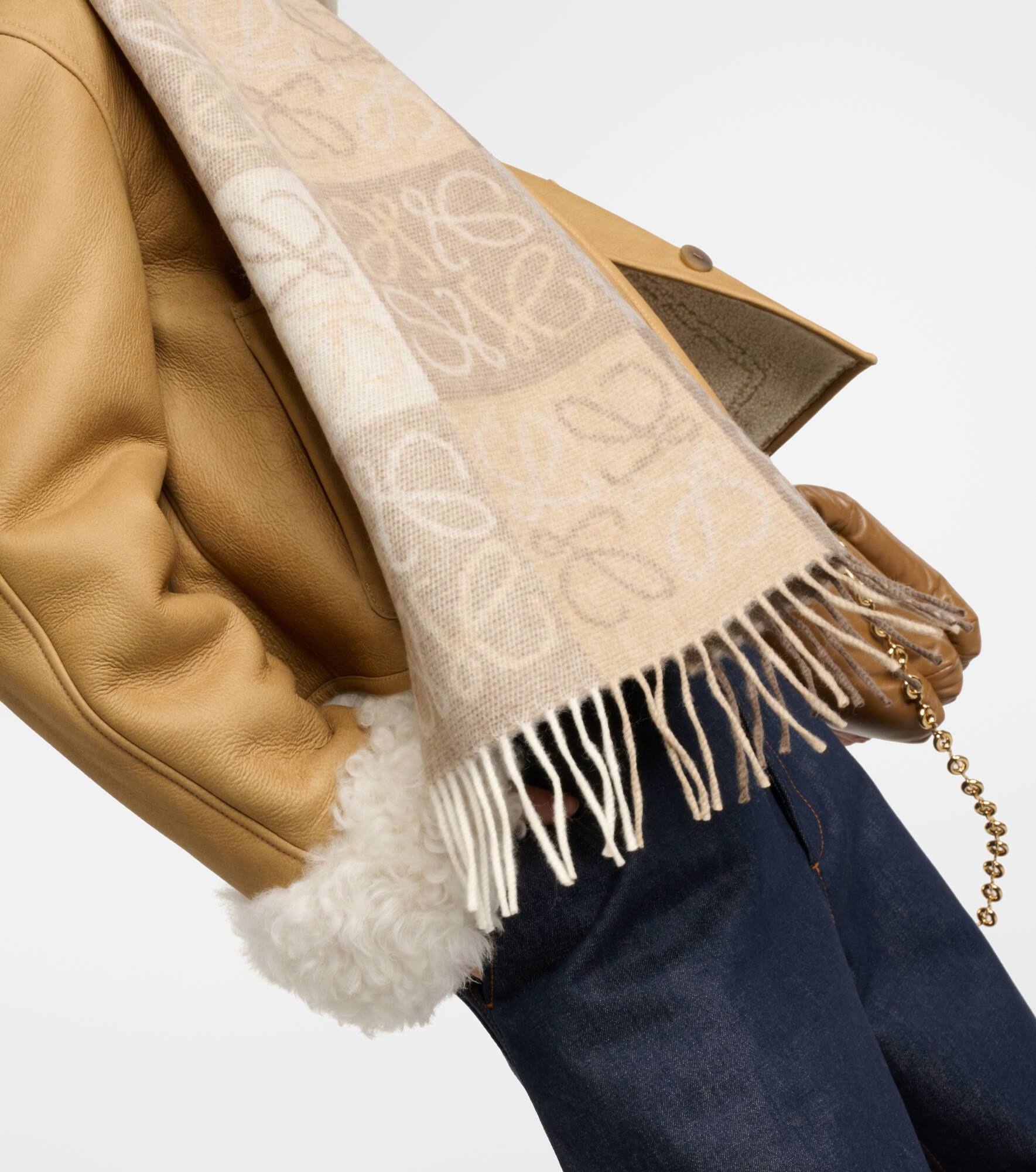 Anagram wool and cashmere scarf - 3