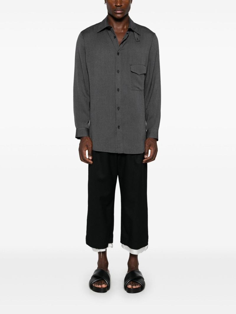 Yohji Yamamoto herringbone-pattern shirt outlook