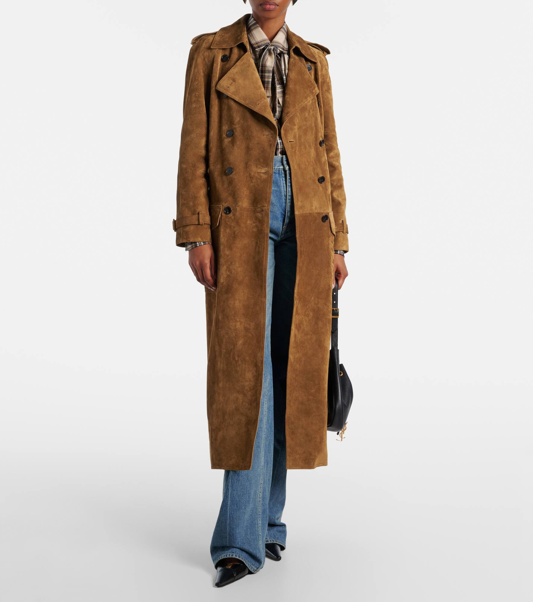Suede trench coat - 2