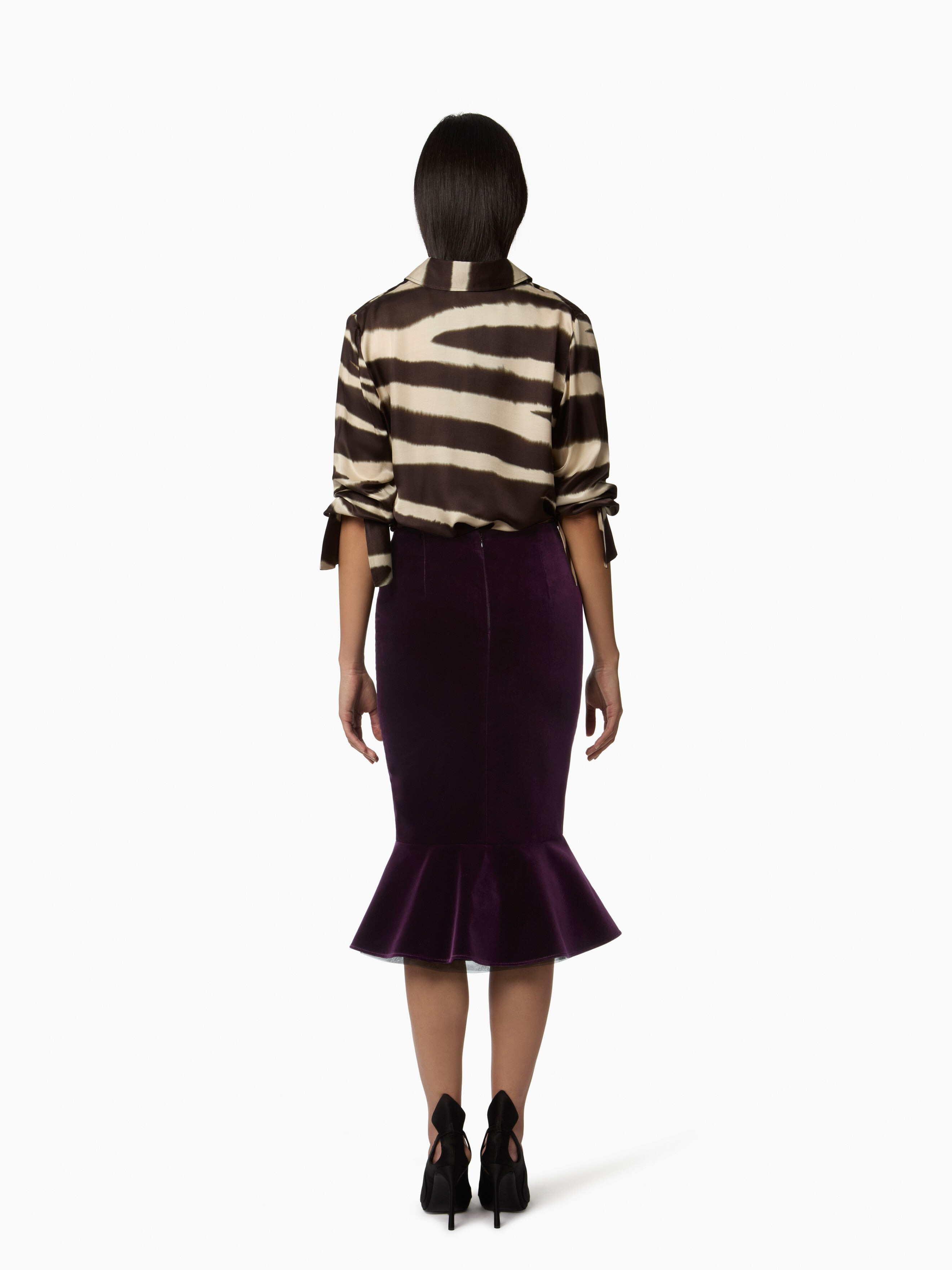 Zebra-Print Satin Shirt - 4