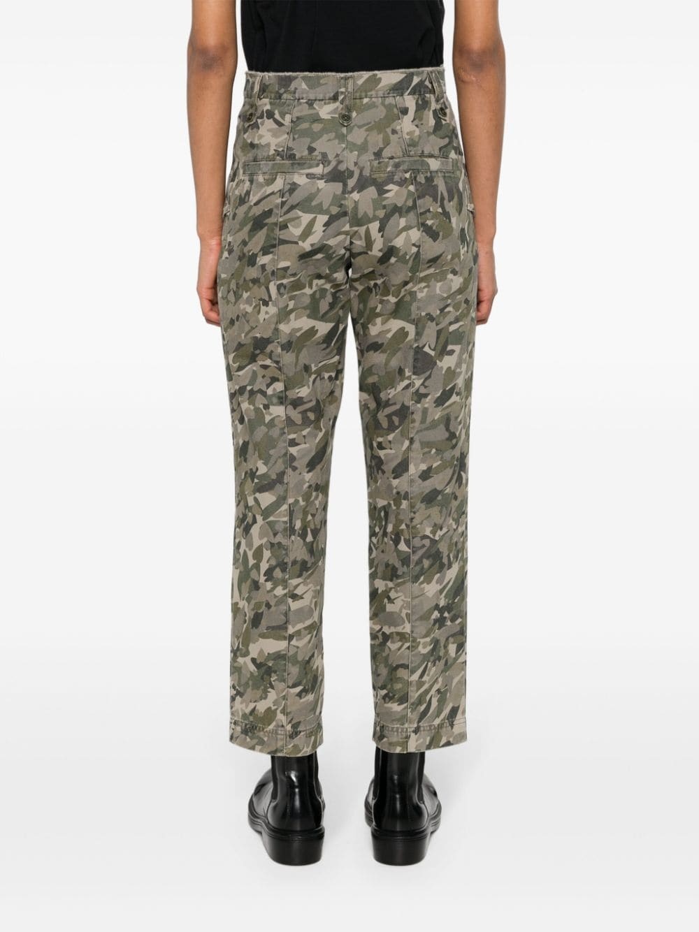 camouflage-print cotton trousers - 4