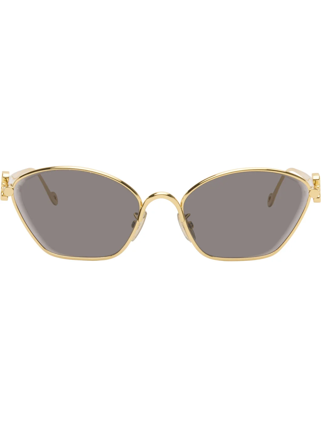 Gold Anagram Hexagonal Sunglasses - 1