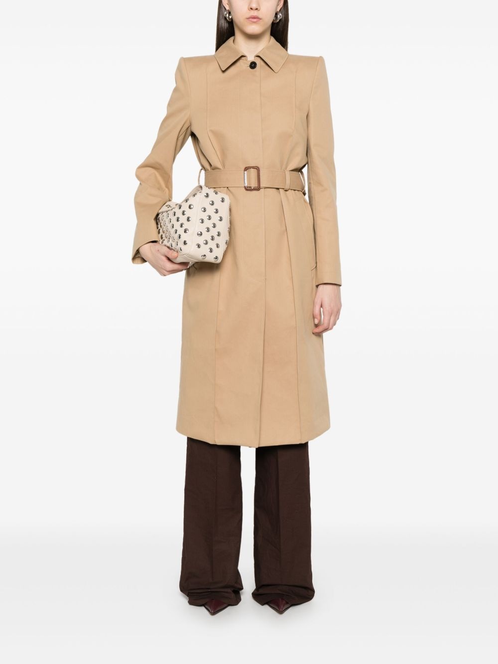 belted trench coat - 2