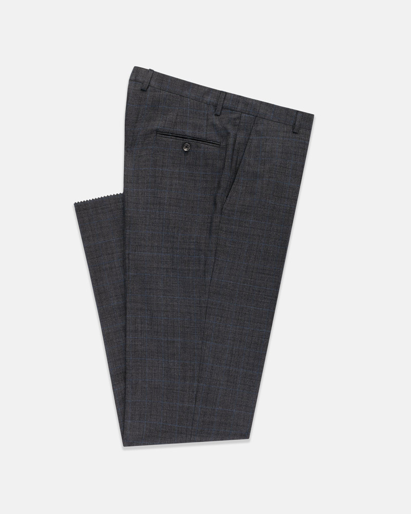 J. PRESS MADE-IN-USA CHARCOAL & BLUE SHADOW PLAID WOOL SUIT outlook