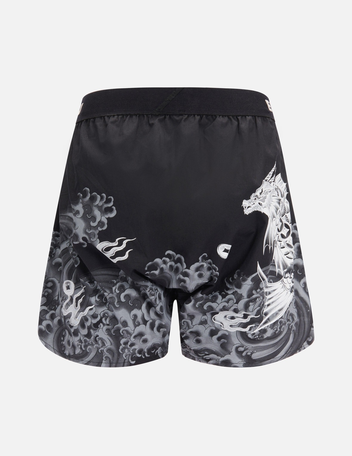 DRAGON-KOI PATTERN PRINT BOXER SHORTS - 2