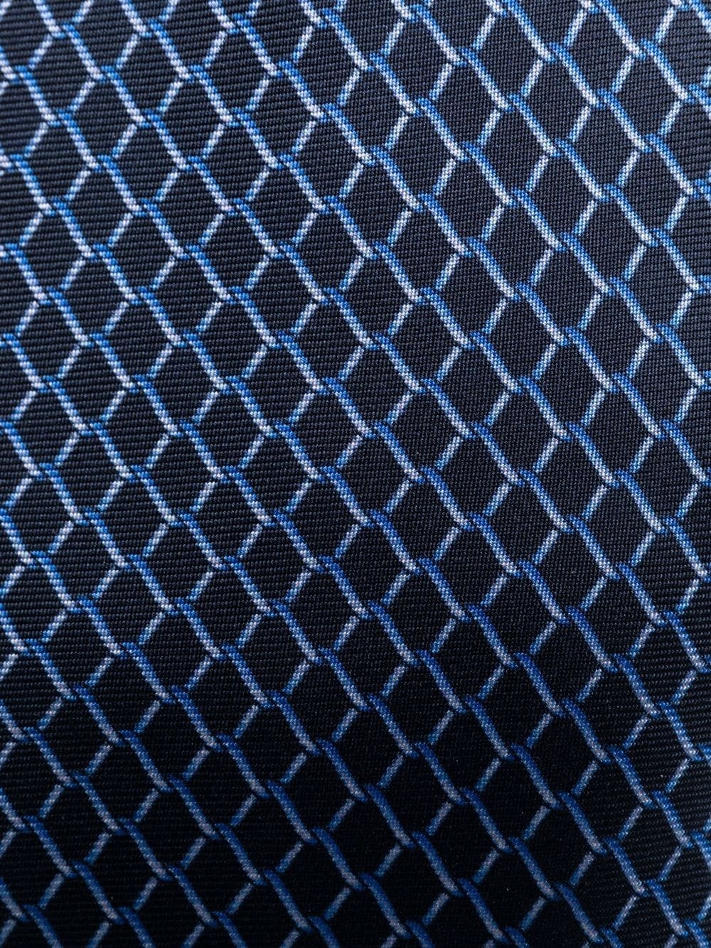 geometric-print silk tie - 2