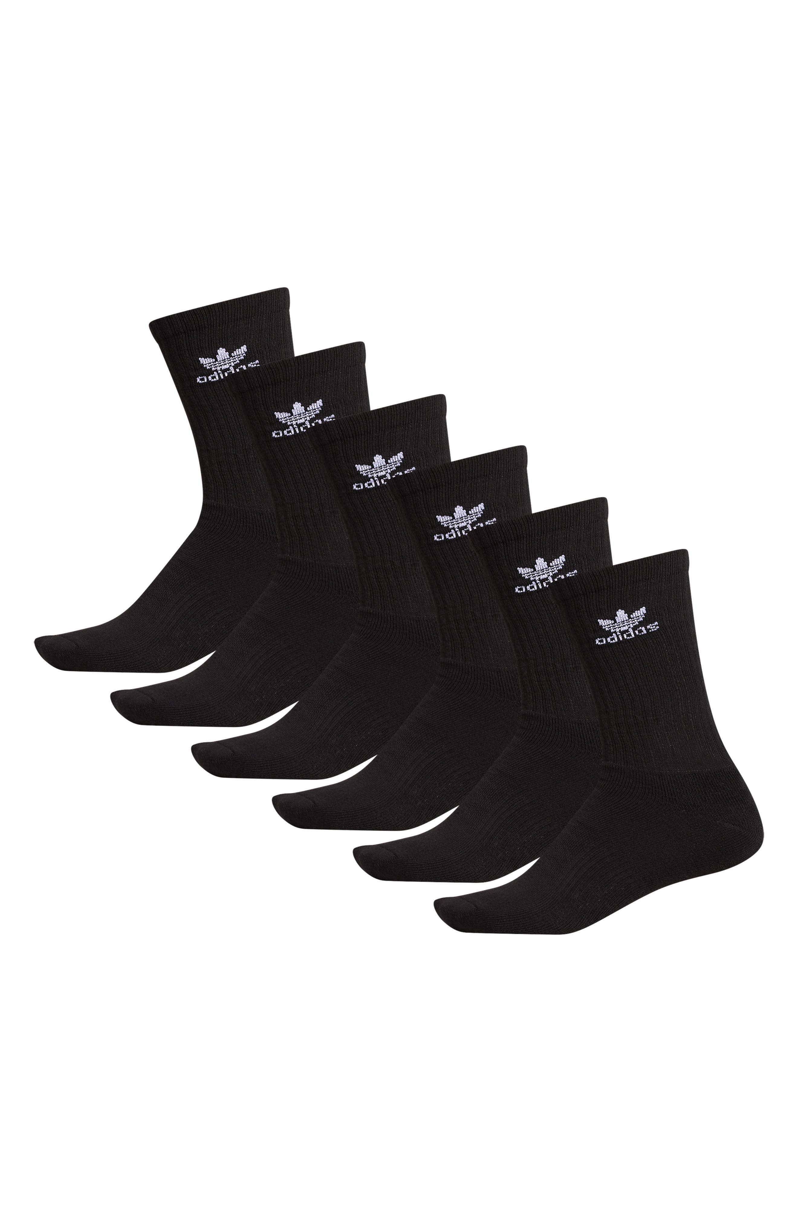 adidas Originals Trefoil 6-Pack Crew Socks in Black at Nordstrom - 4