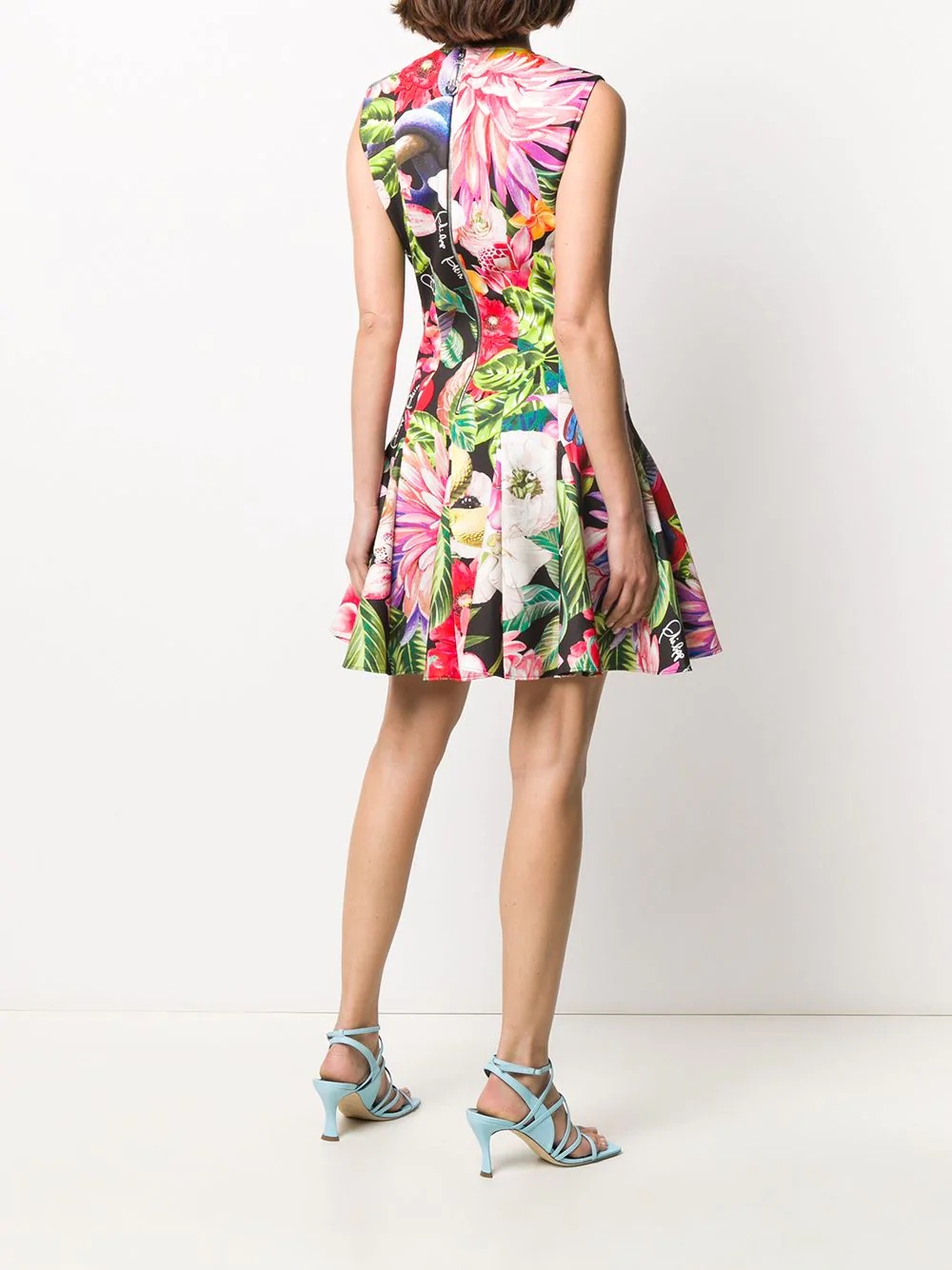 floral-print mini dress - 4