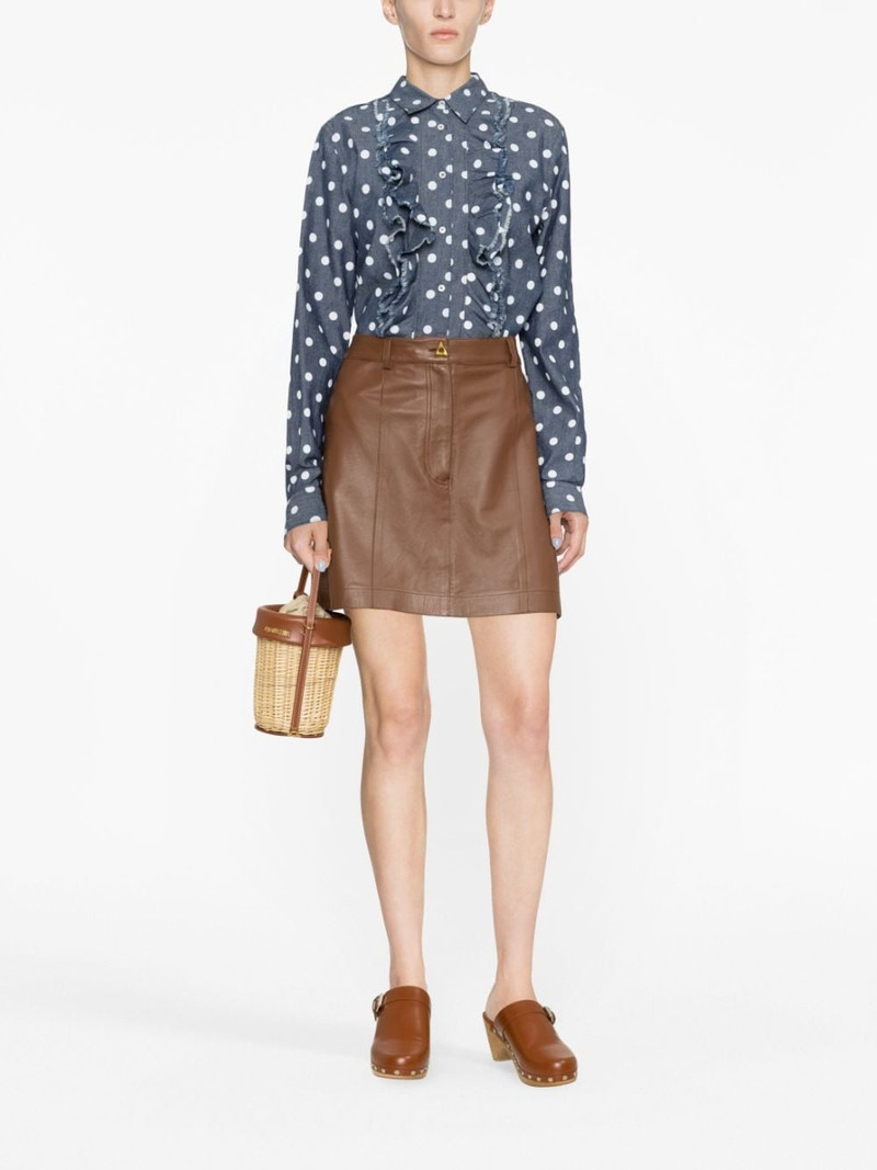 Aspesi ruffle-trim polka dot-print blouse outlook