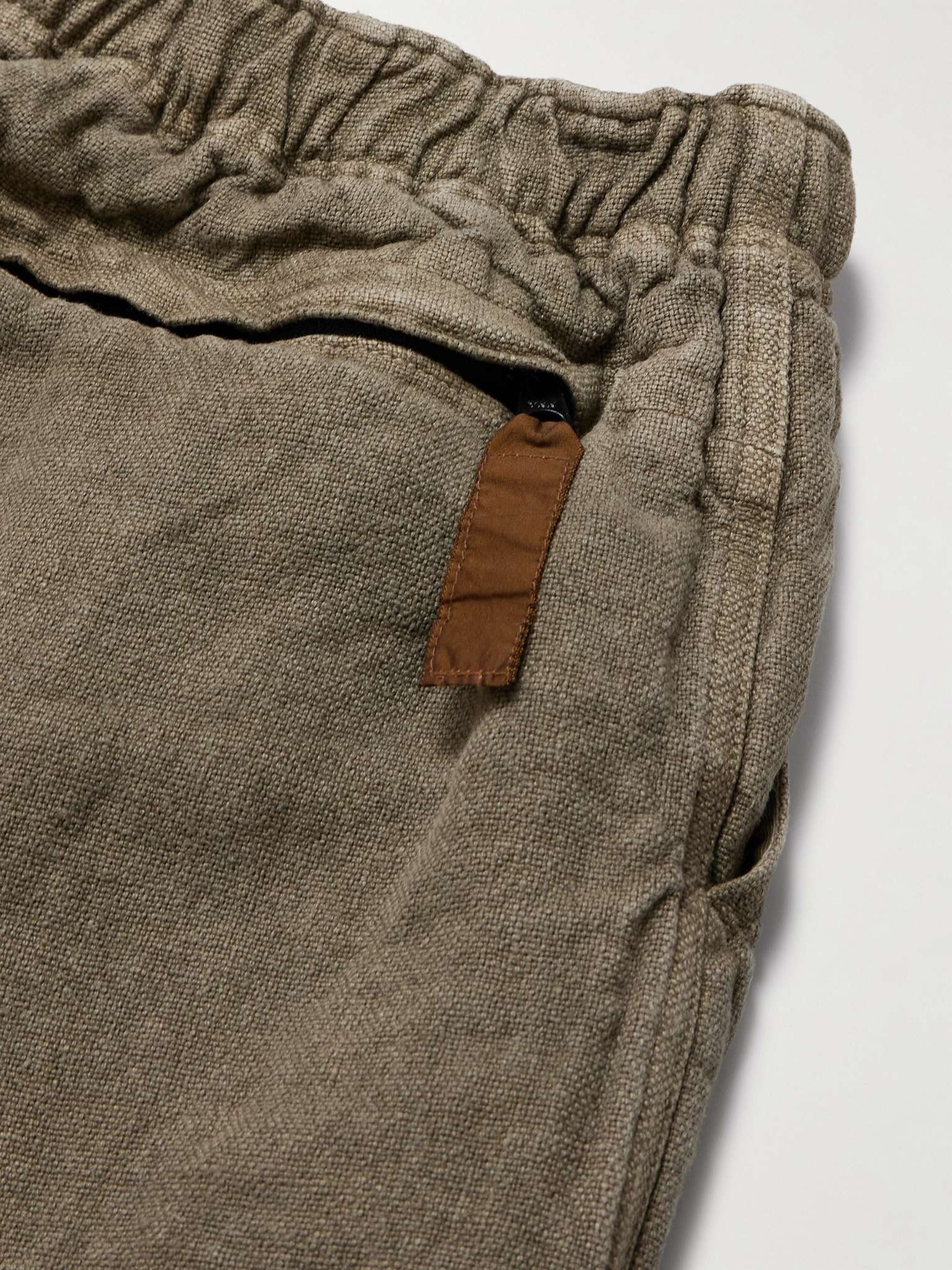 Easy Straight-Leg Belted Linen-Canvas Shorts - 5
