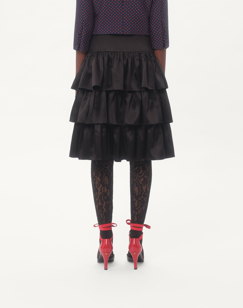 SATIN RUFFLE SKIRT— 6