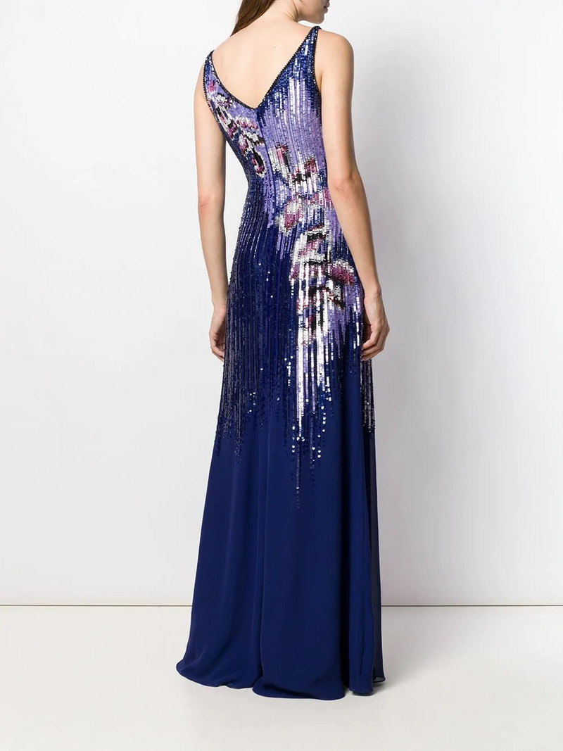 sequin embellished peony dress 4