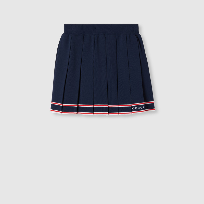 Stretch viscose pleated skirt 1