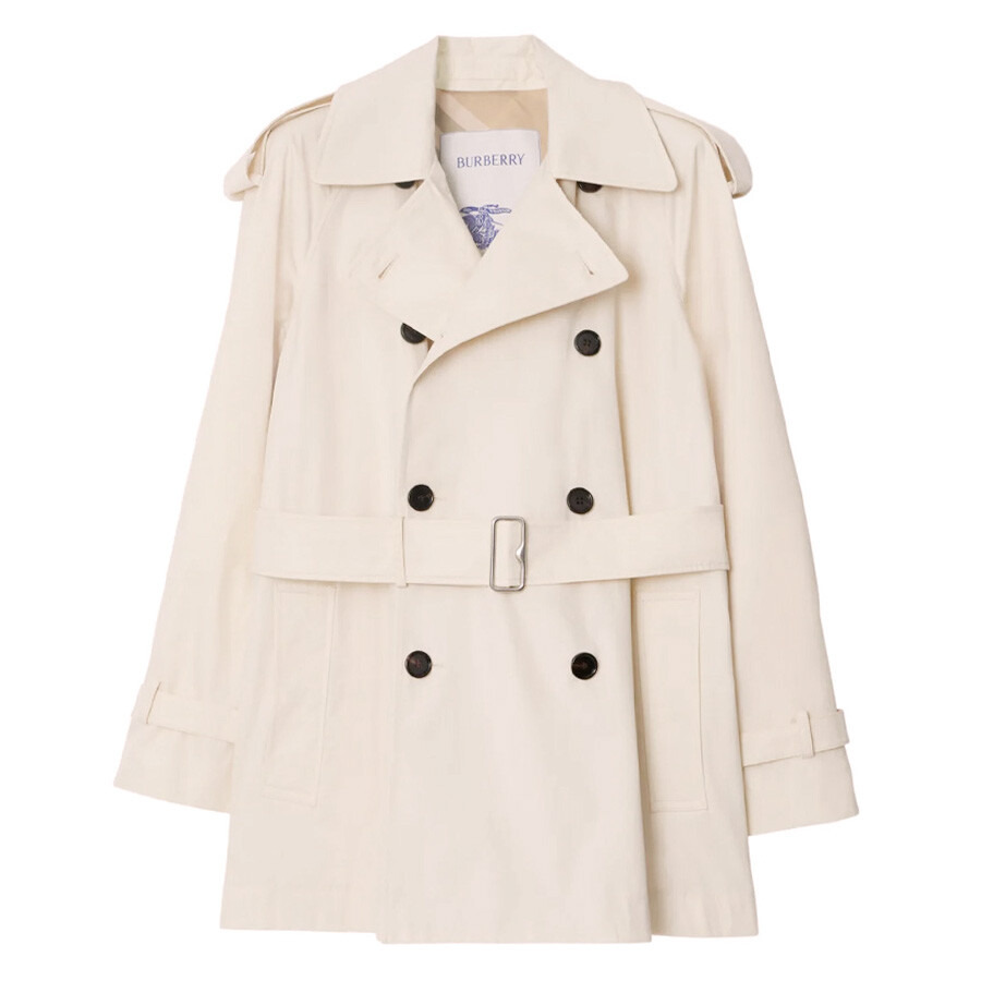 Burberry Short Belted Trench Coat - 5