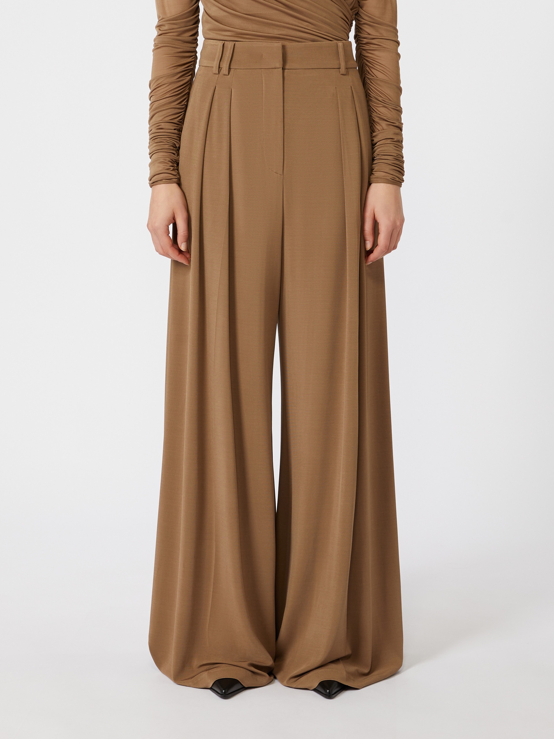 PALANCA Flowing viscose jersey trousers - 3