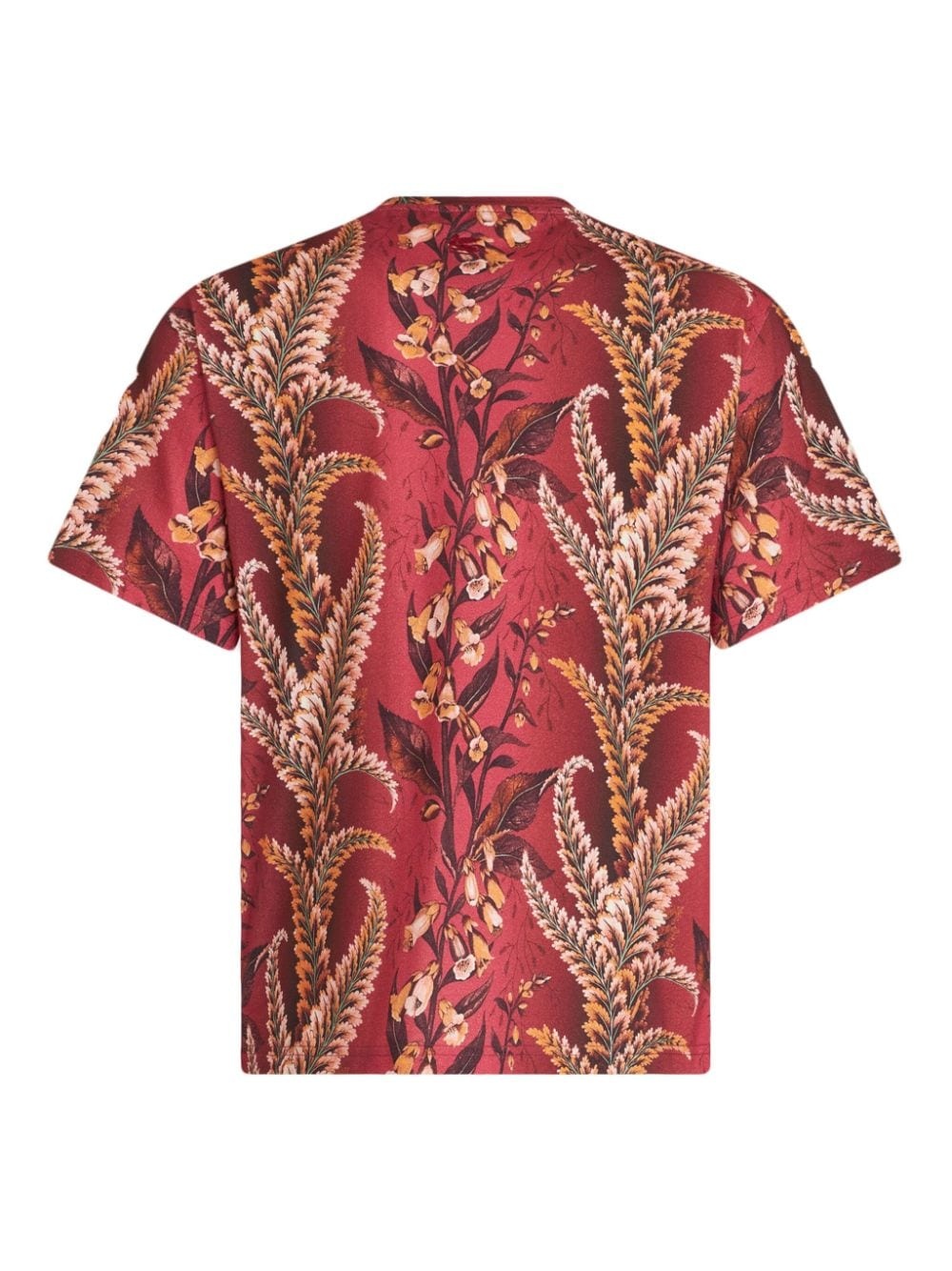 Foliage-print cotton T-shirt - 6