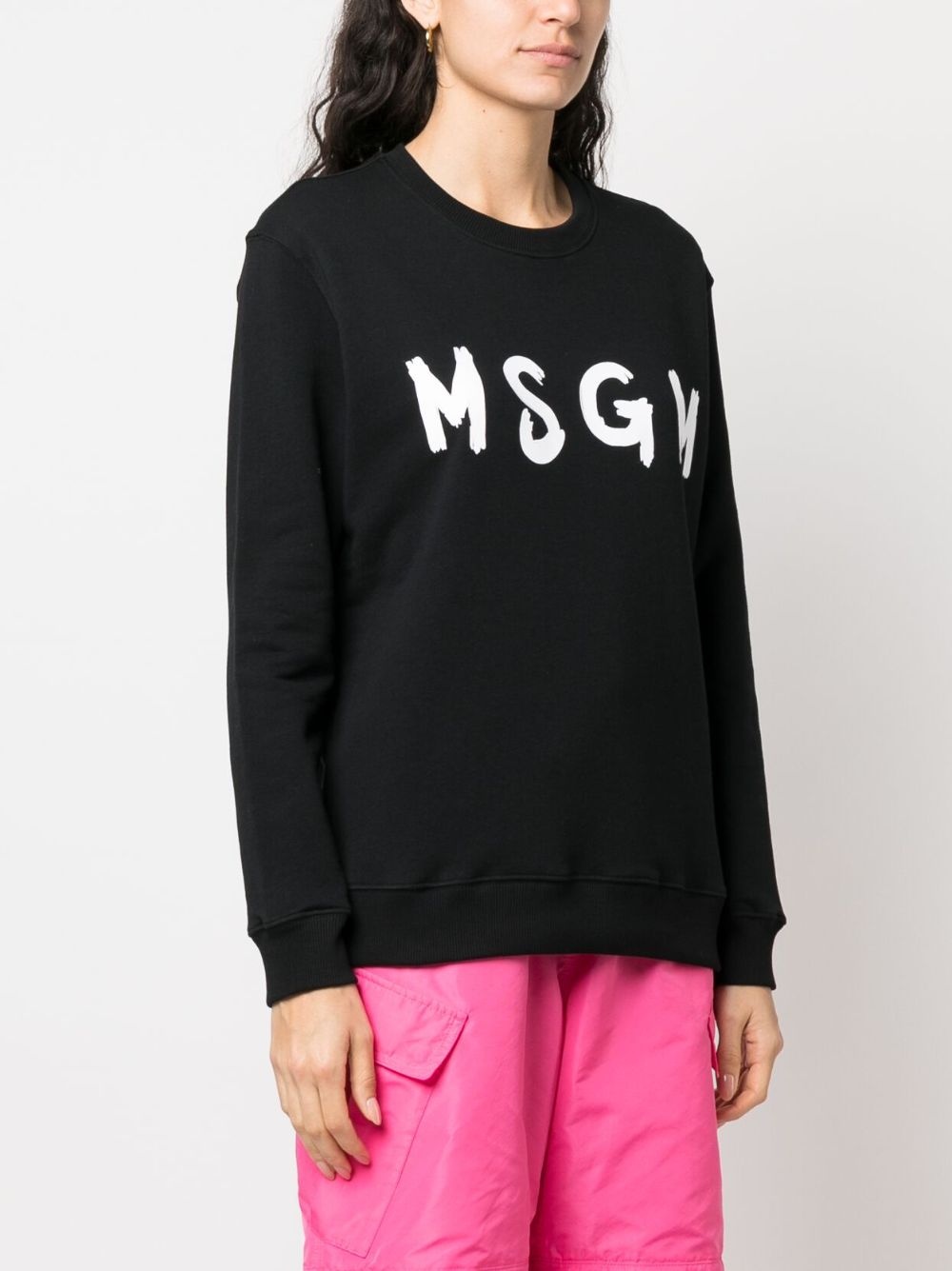 logo-print cotton sweatshirt - 3