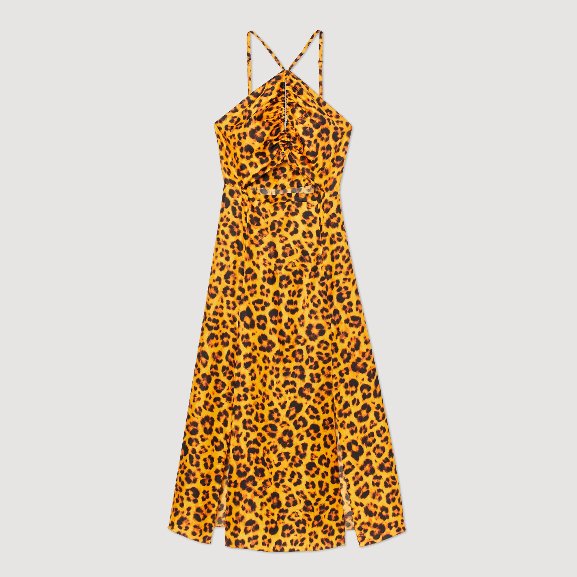 Long leopard print dress - 1