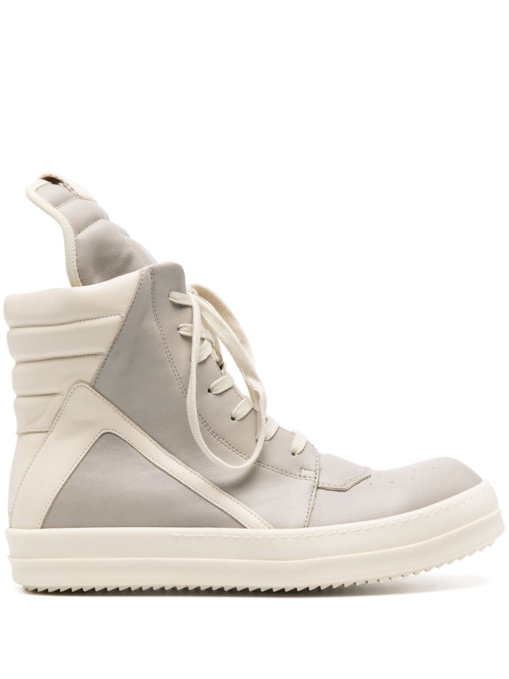 Rick Owens Geobasket high-top leather sneakers | REVERSIBLE
