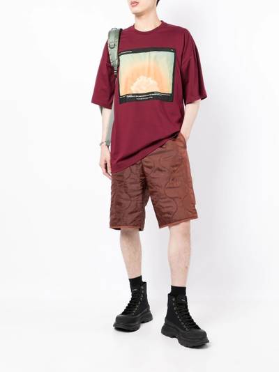 OAMC embroidered-logo quilted shorts outlook