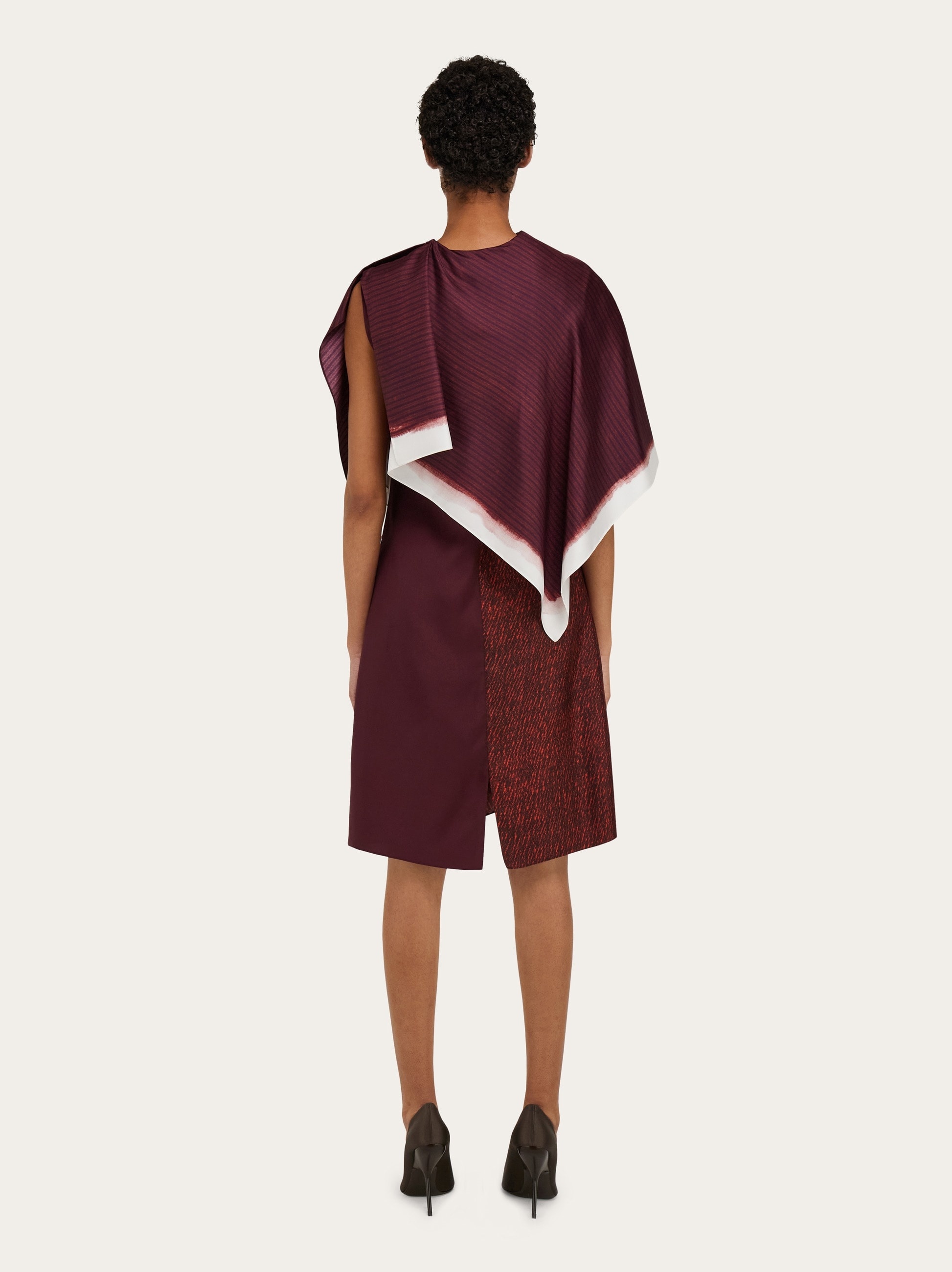 Shirt dress with shawl detail - 4