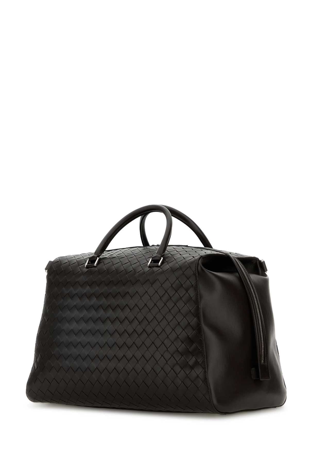 Bottega Veneta Men Dark Brown Weekender Tape Travel Bag - 2