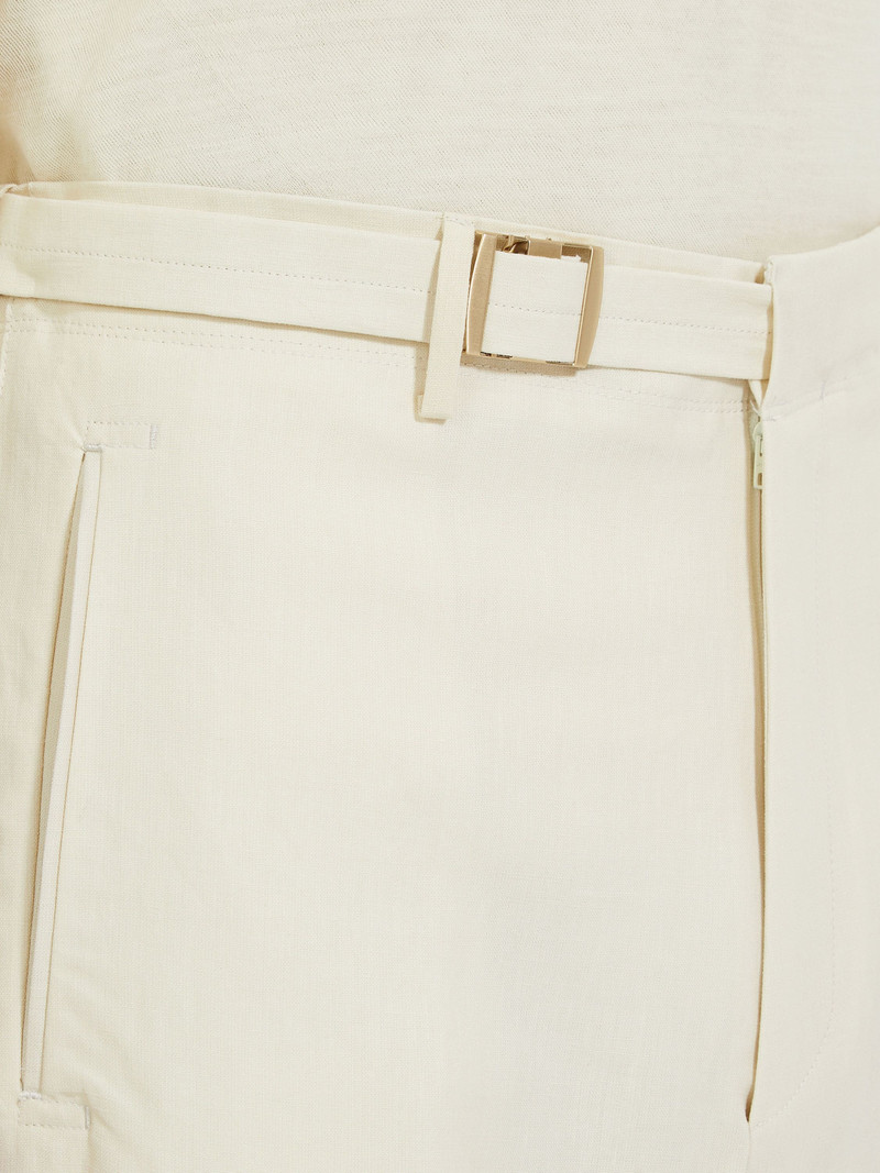 ZEGNA OFF WHITE OASI LINO SHORT PANTS outlook