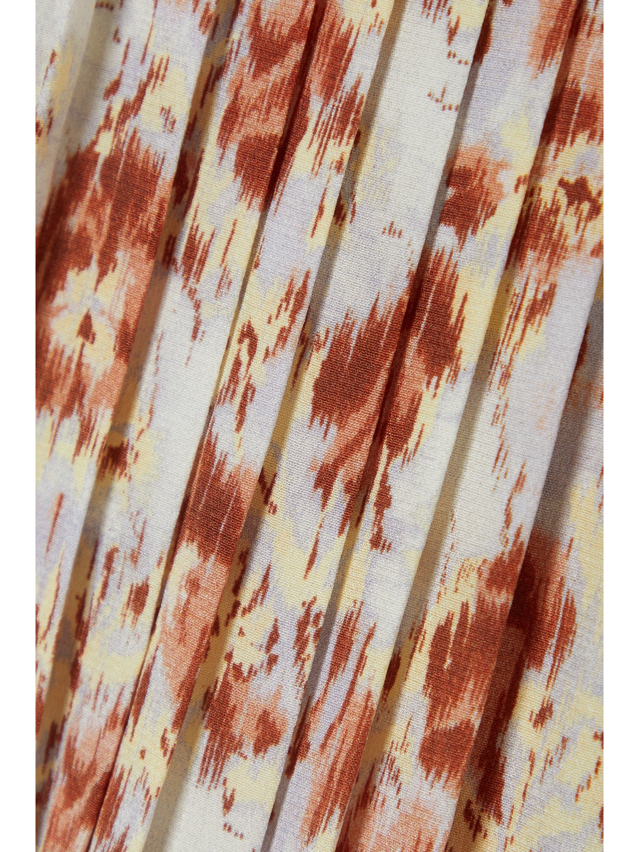 Margot Belted Pleated Floral-print Silk Crepe De Chine Shorts - 5