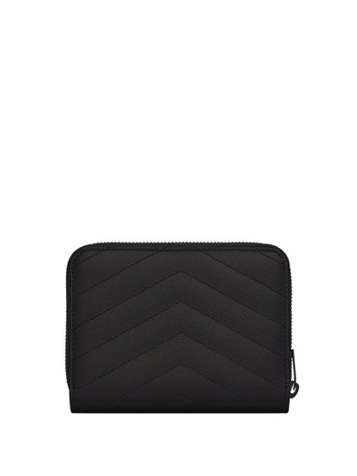 SAINT LAURENT grained chevron quilting wallet outlook