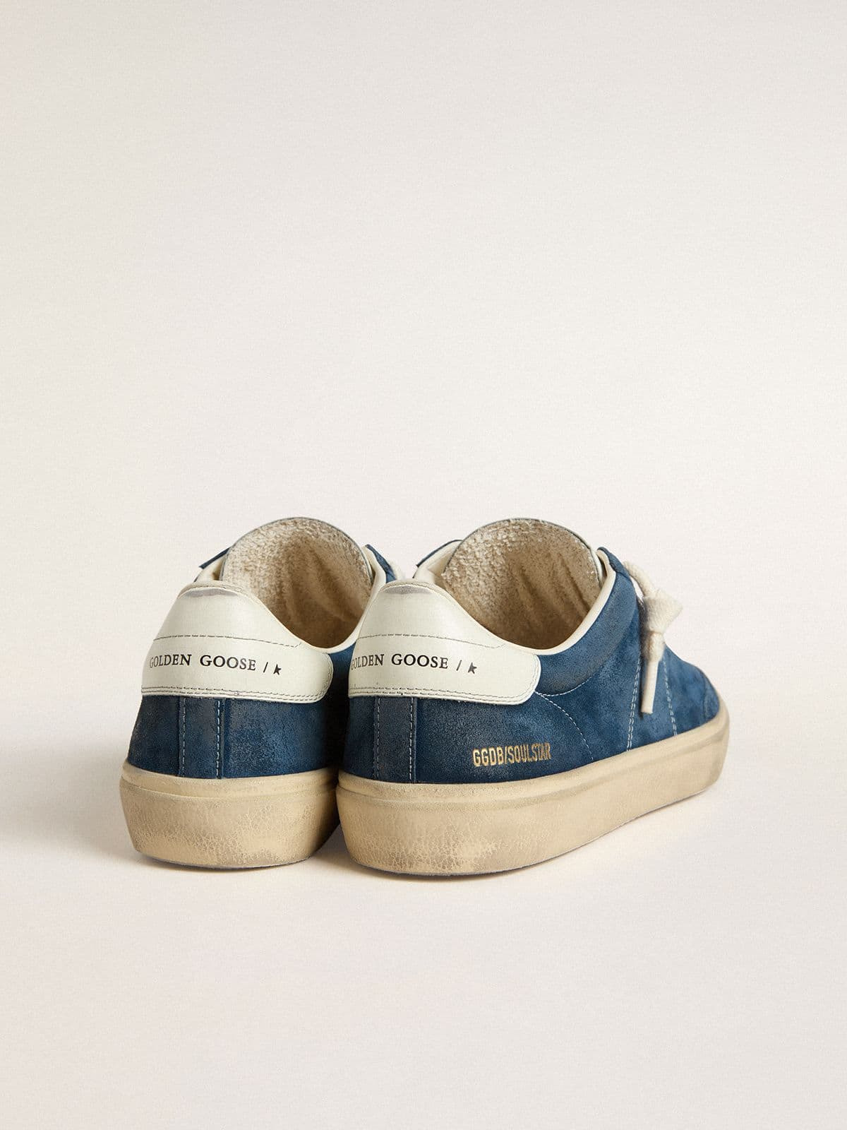 Men's Soul Star in blue suede with white leather heel tab - 5