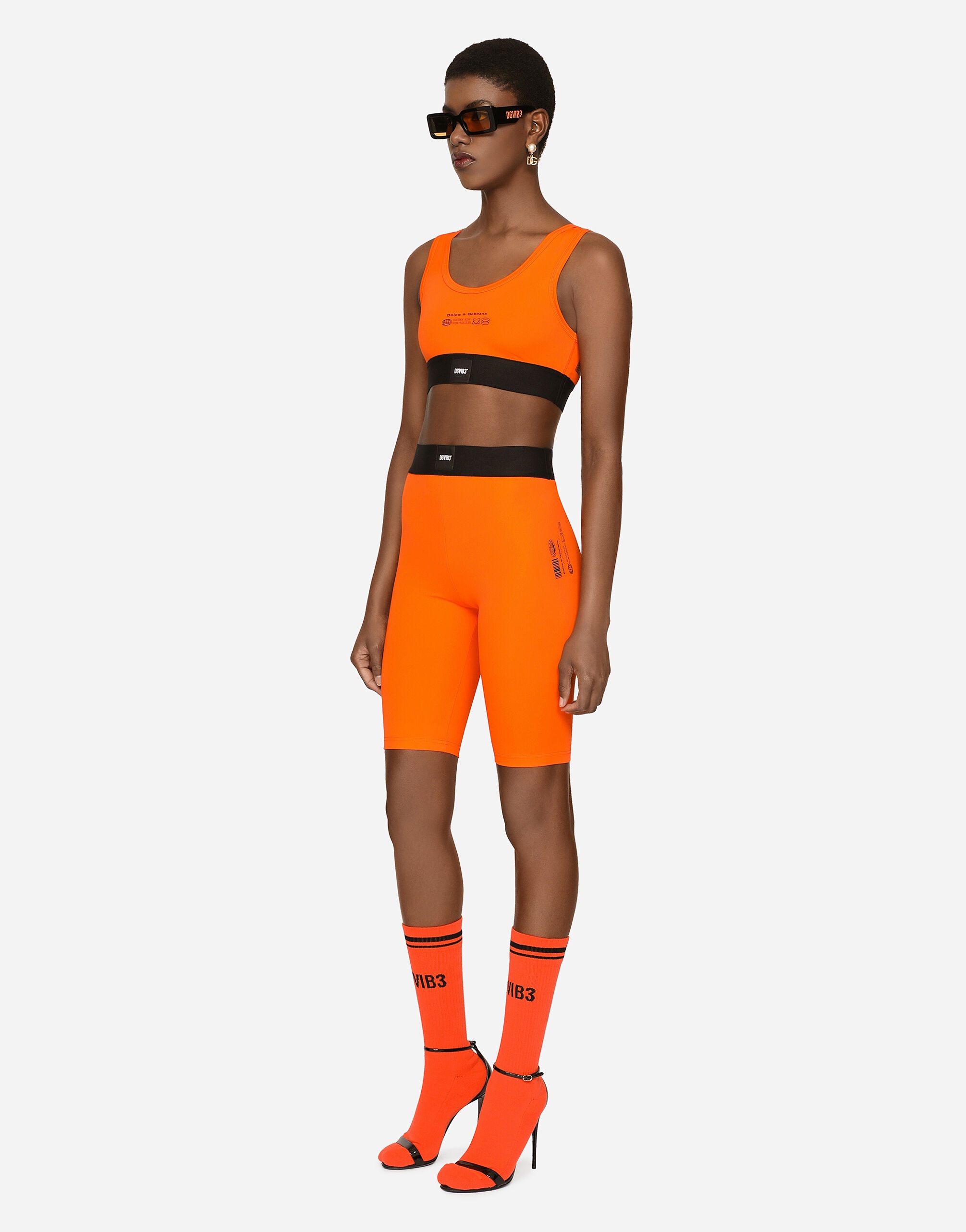 Spandex jersey cycling shorts with elasticated band DGVIB3 - 1