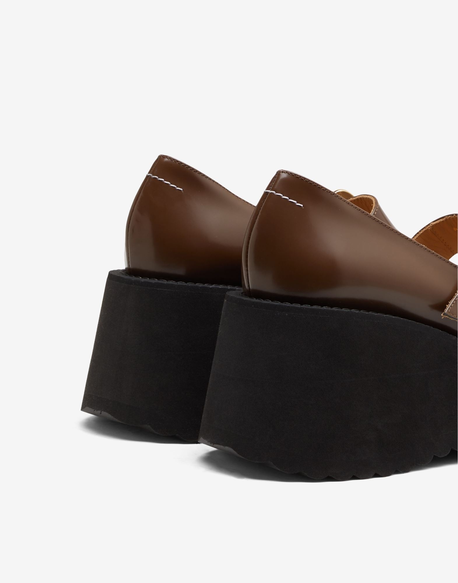 Micro wedge leather shoes - 4