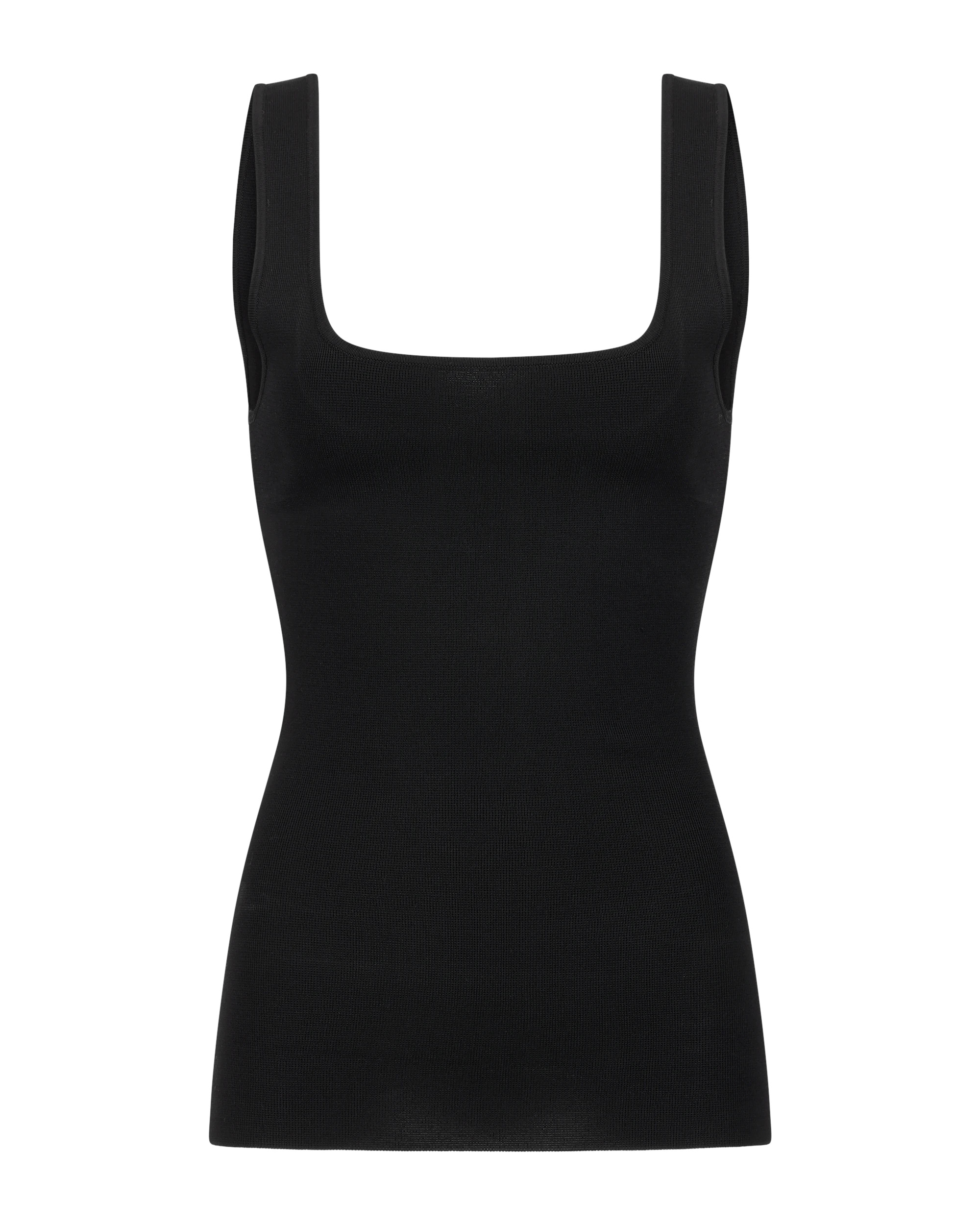 SQUARED NECK TOP BLACK - 6