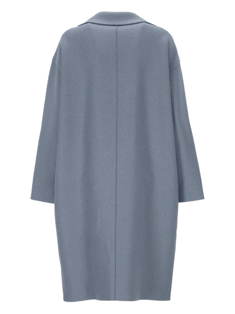 Harris Wharf London double-breasted lapel coat outlook