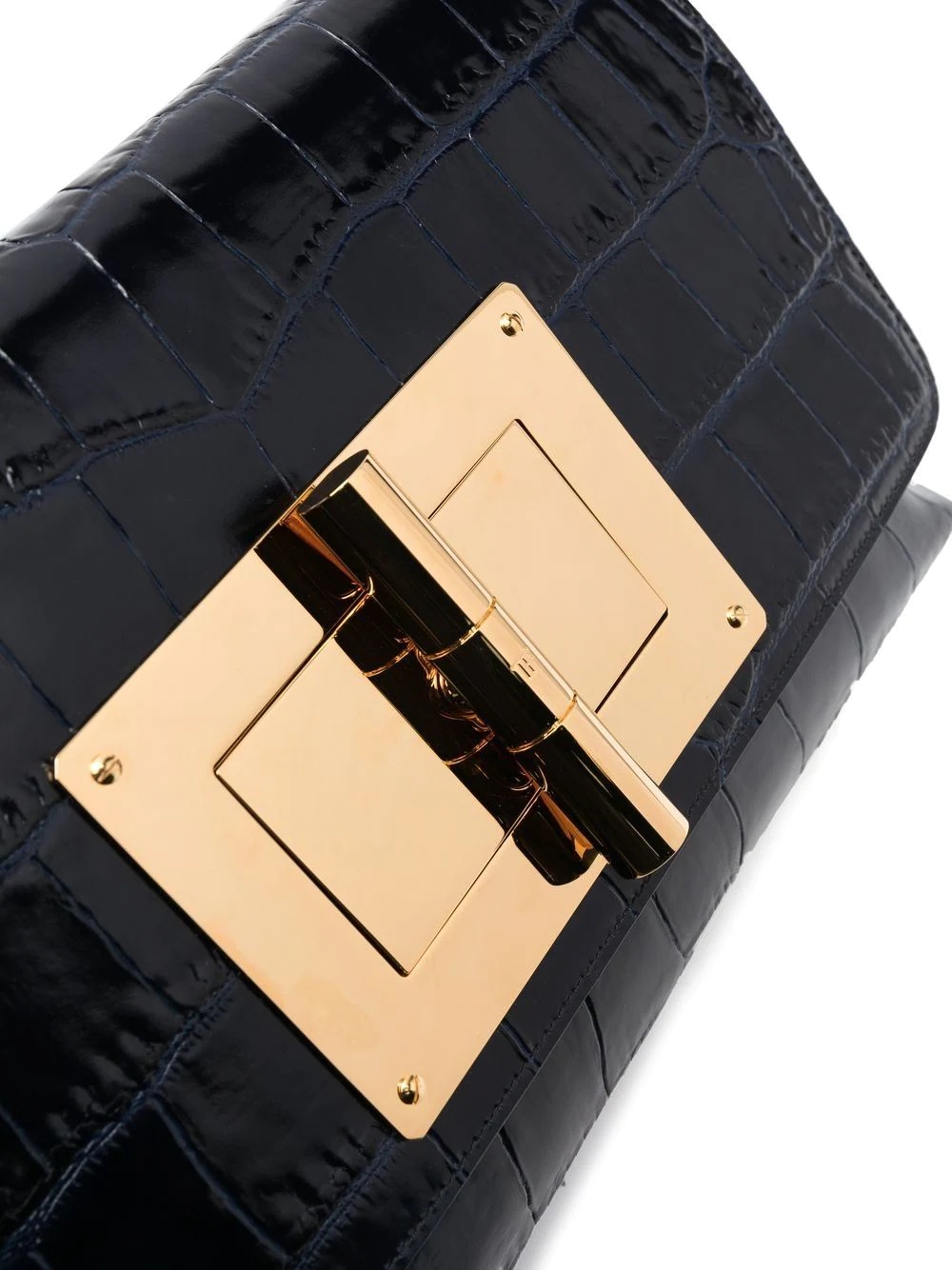 crocodile-effect clutch bag - 4