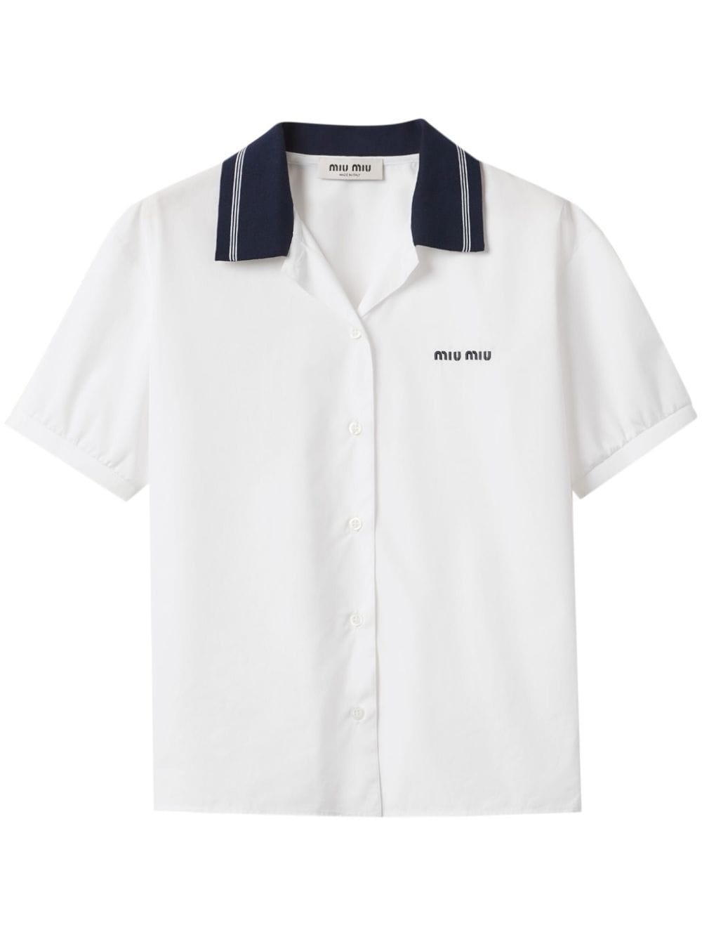 logo-embroidred poplin shirt - 1