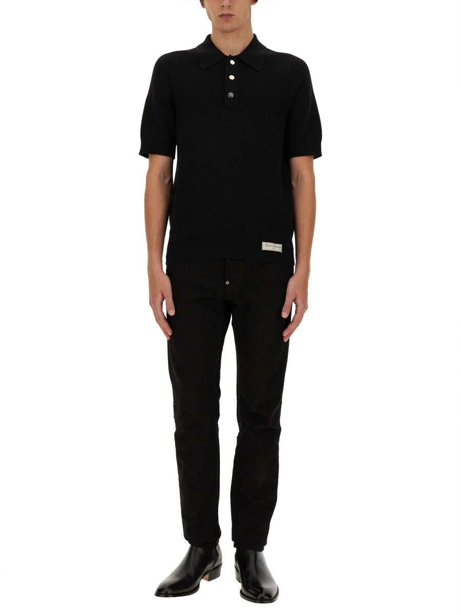 Balmain Balmain BALMAIN MERINO WOOL POLO SHIRT | baltini