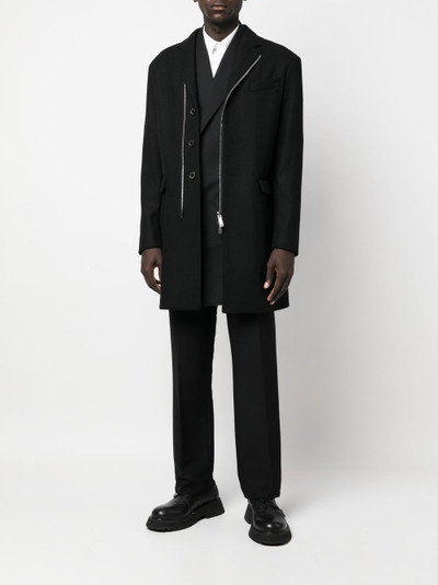 DSQUARED2 single-breasted zipped coat outlook